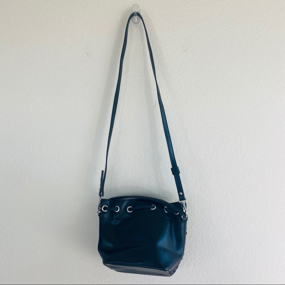 Zara Basic Vegan Leather Studded Mini Bucket Bag - image 6